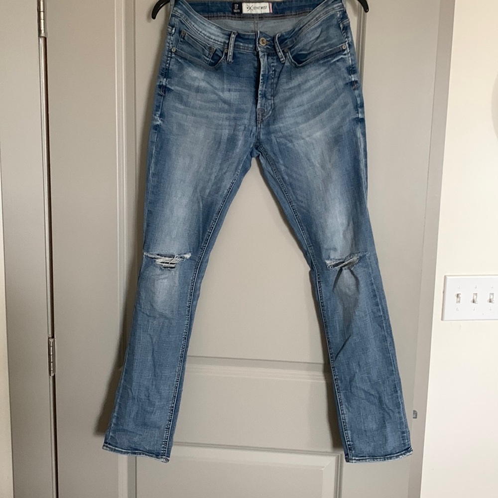 Slim mens ripped jeans